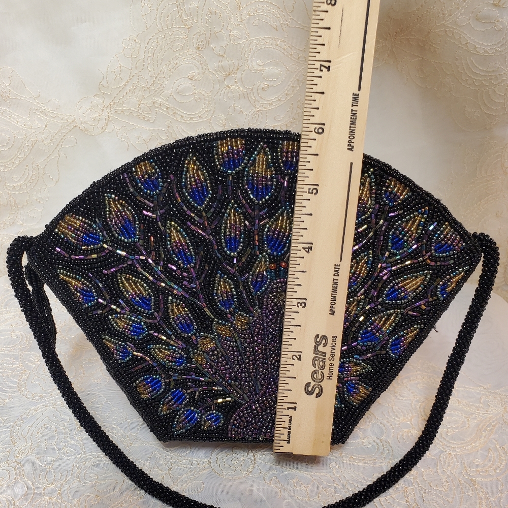 Chico's Beaded Peacock Handbag - Picture 15 of 16